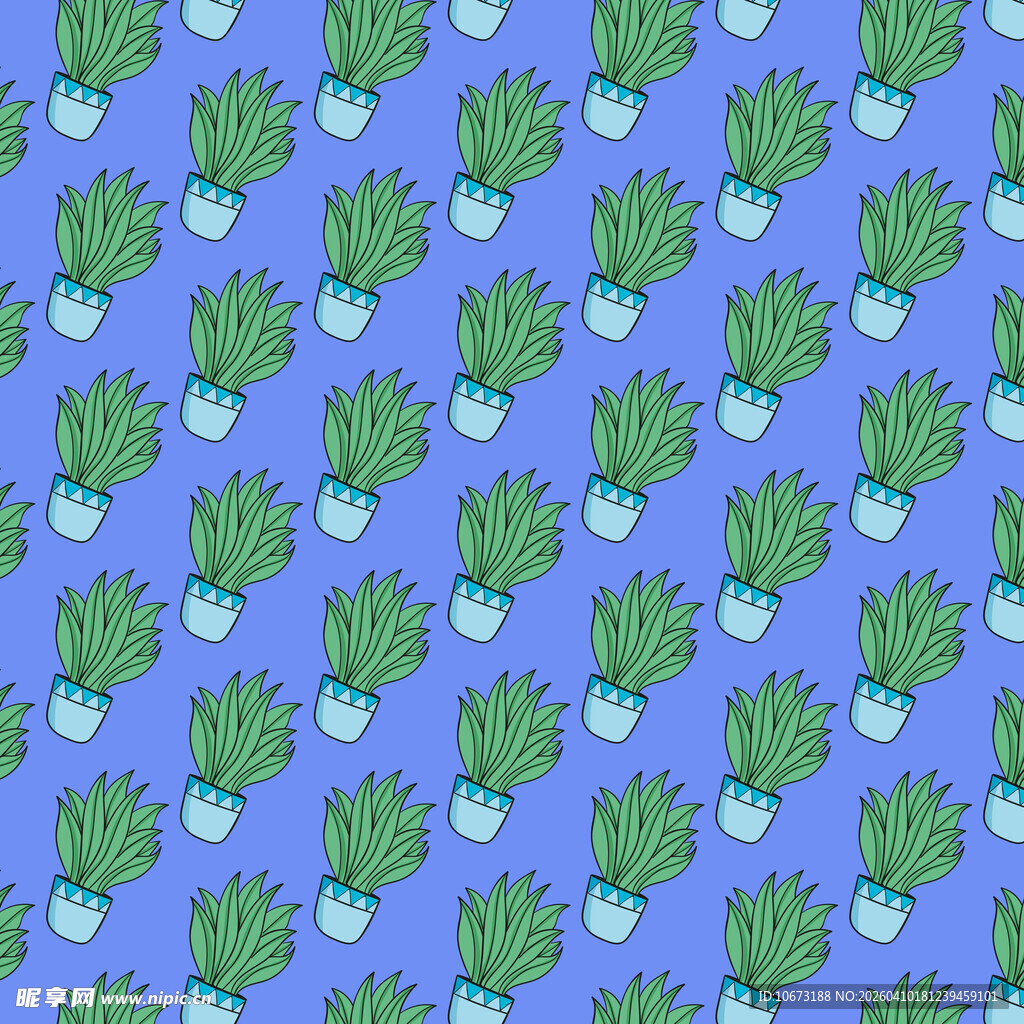 植物盆栽图案背景