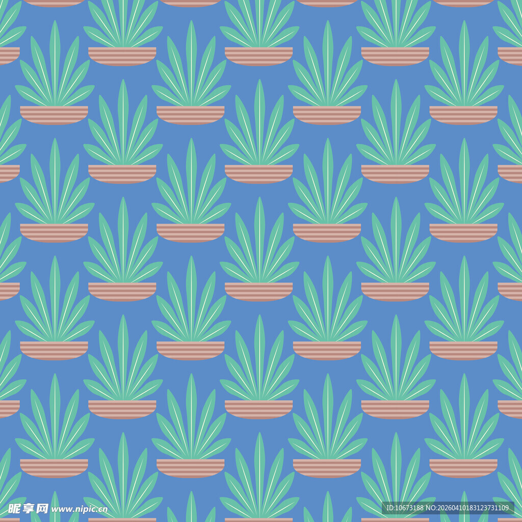 盆栽图案背景