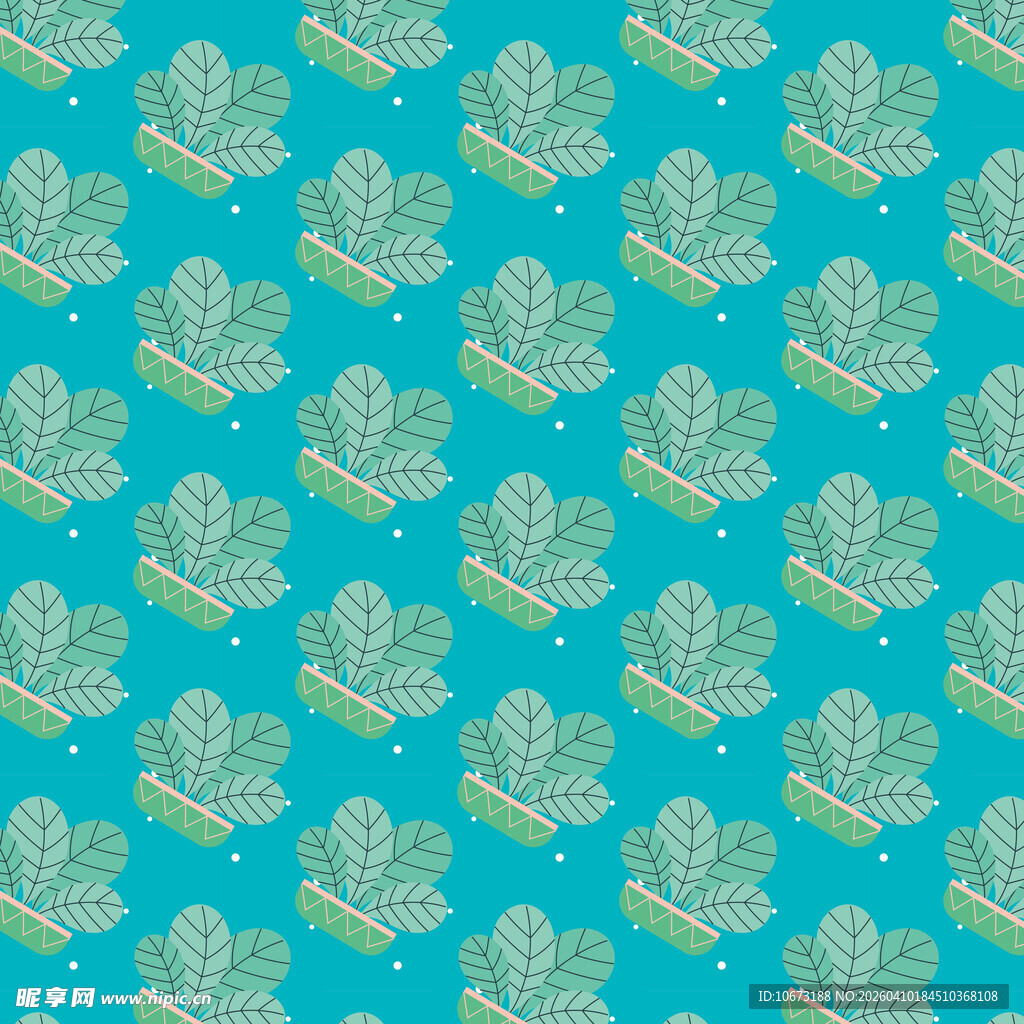 盆栽图案背景