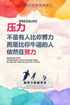 励志压力主题正能量海报