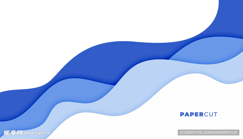 蓝色渐变波浪背景图案