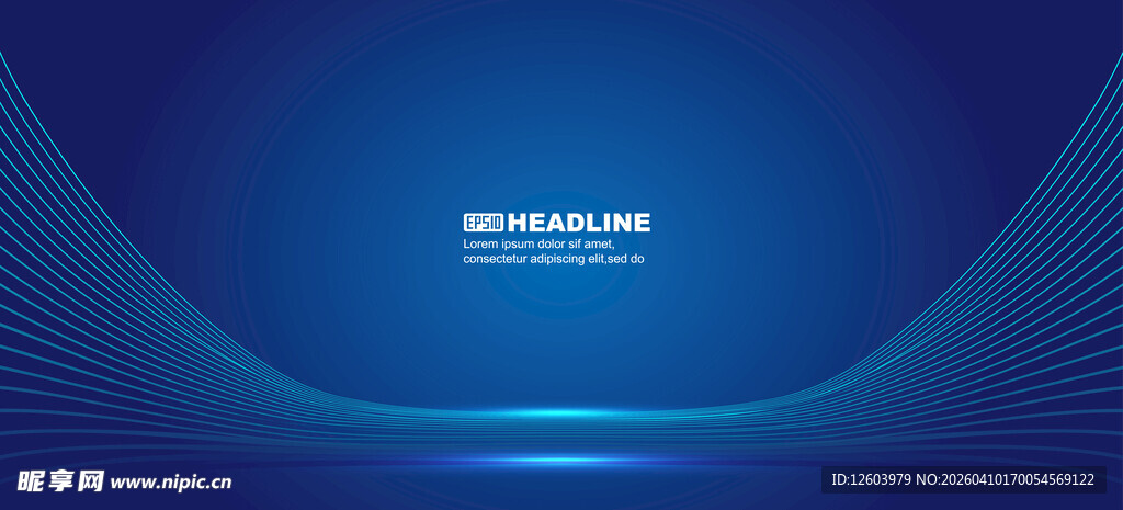 蓝色渐变线条背景图