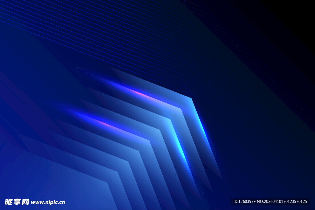 蓝色渐变几何光影背景
