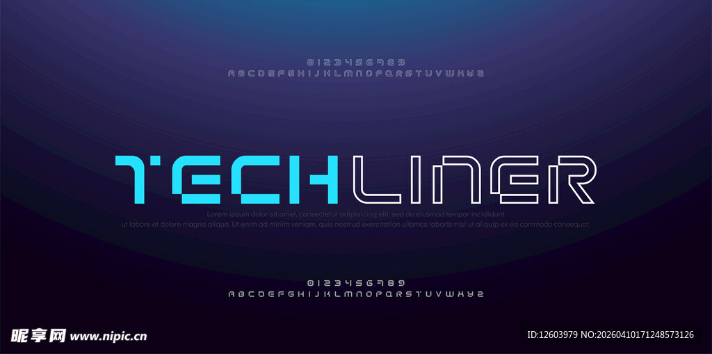 科技风格Techliner标识