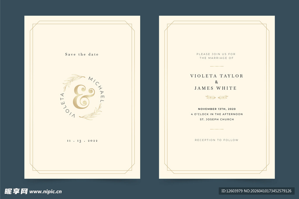 优雅婚礼请柬设计