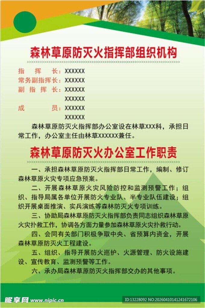 林草防火  职责制度