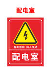 配电室有电危险警示标志