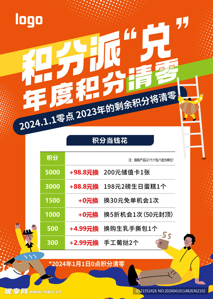 积分派兑年度积分活动海报