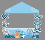 DP点创意帐篷造型销售摊位