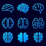 人工智能大脑矢量图案