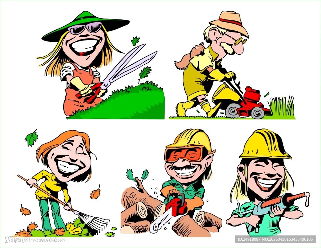 欢乐儿童园艺活动场景