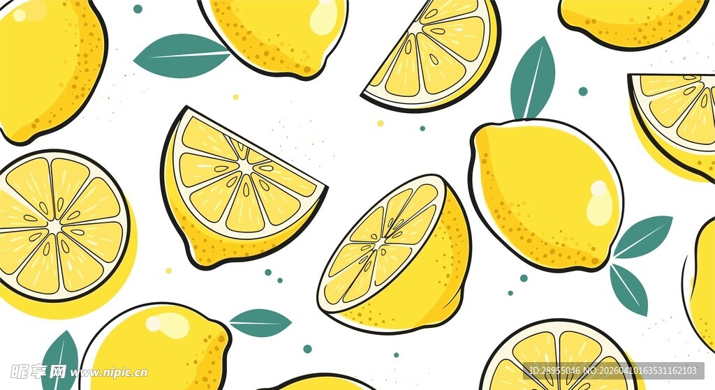 柠檬图案背景