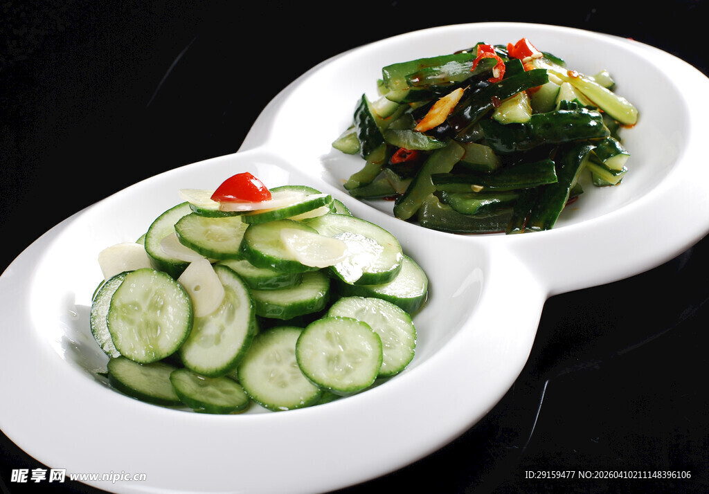 双盘清爽凉拌菜