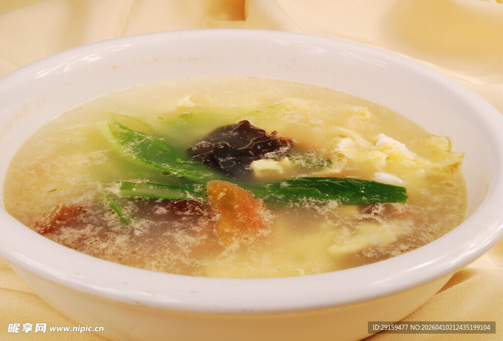 鲜香蔬菜肉末蛋花汤