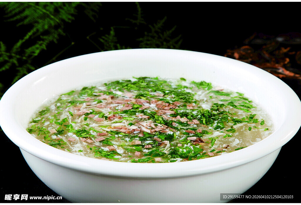 鲜香葱花肉末汤