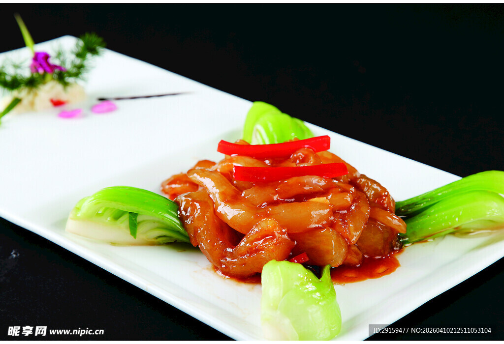 红烧排骨配青菜