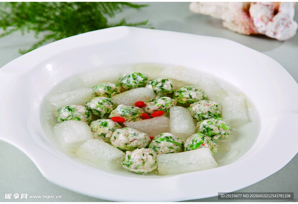 翡翠白玉丸子汤