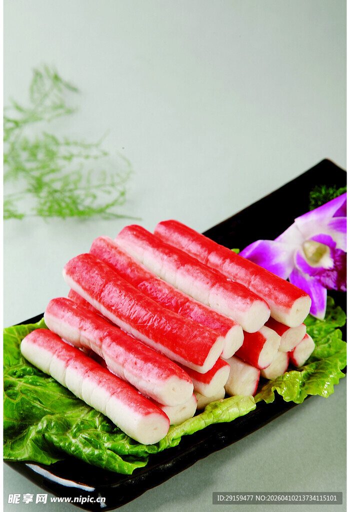美味蟹棒摆盘展示