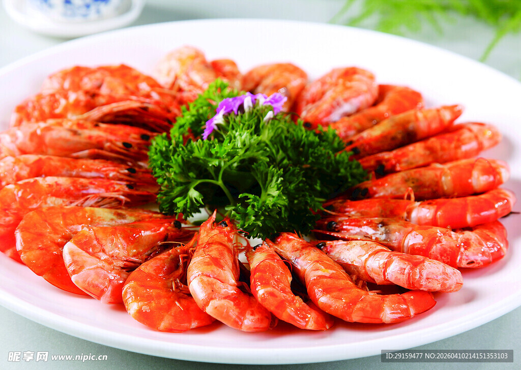 美味摆盘大虾