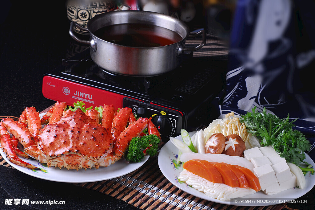 美味海鲜火锅食材展示