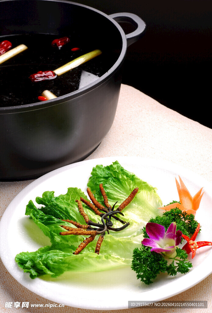 火锅配菜摆盘展示