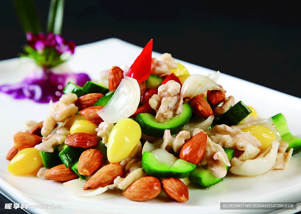 五彩果仁蔬菜小炒