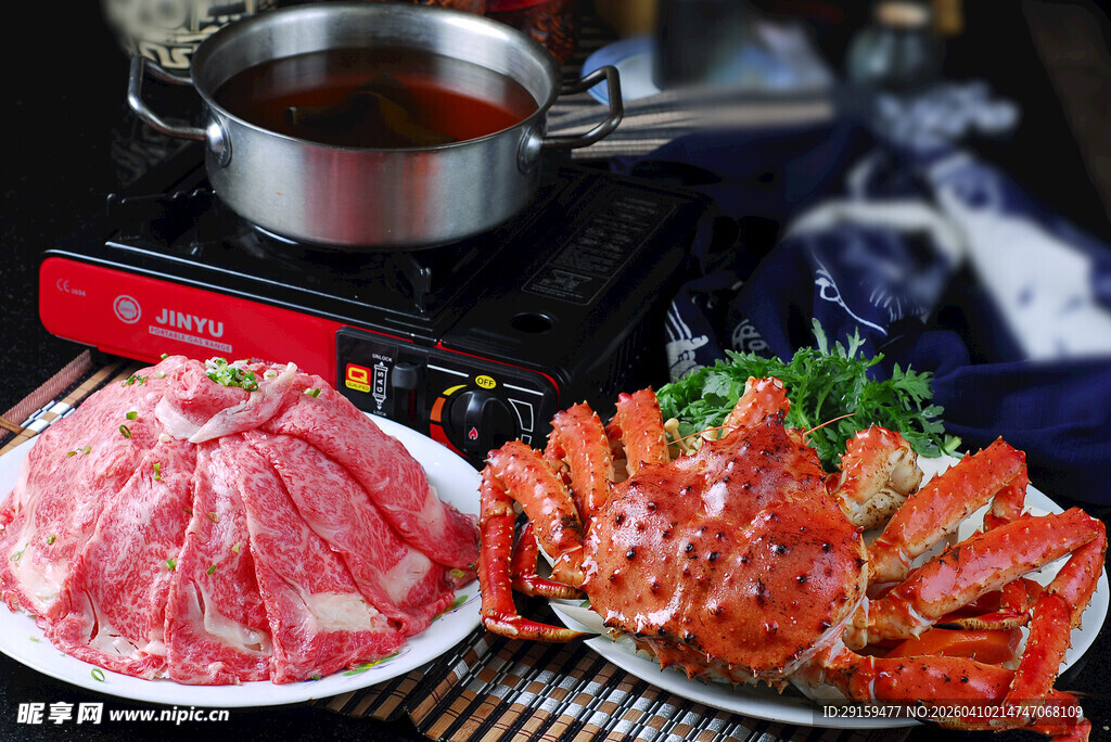 丰盛海鲜火锅食材组合