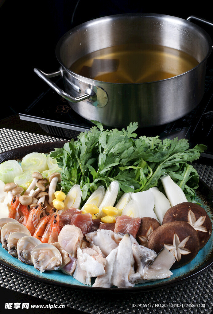 丰盛火锅食材拼盘