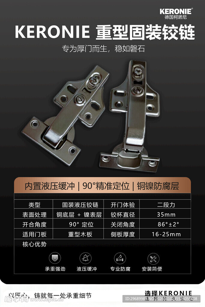 重型固装铰链产品展示