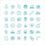 生物 蜜蜂 农副产品图标集合