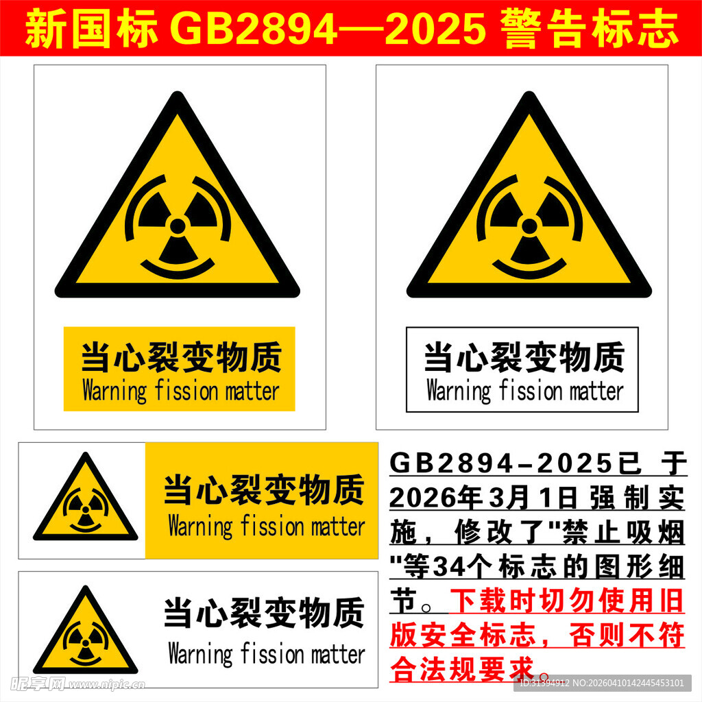 当心裂变物质