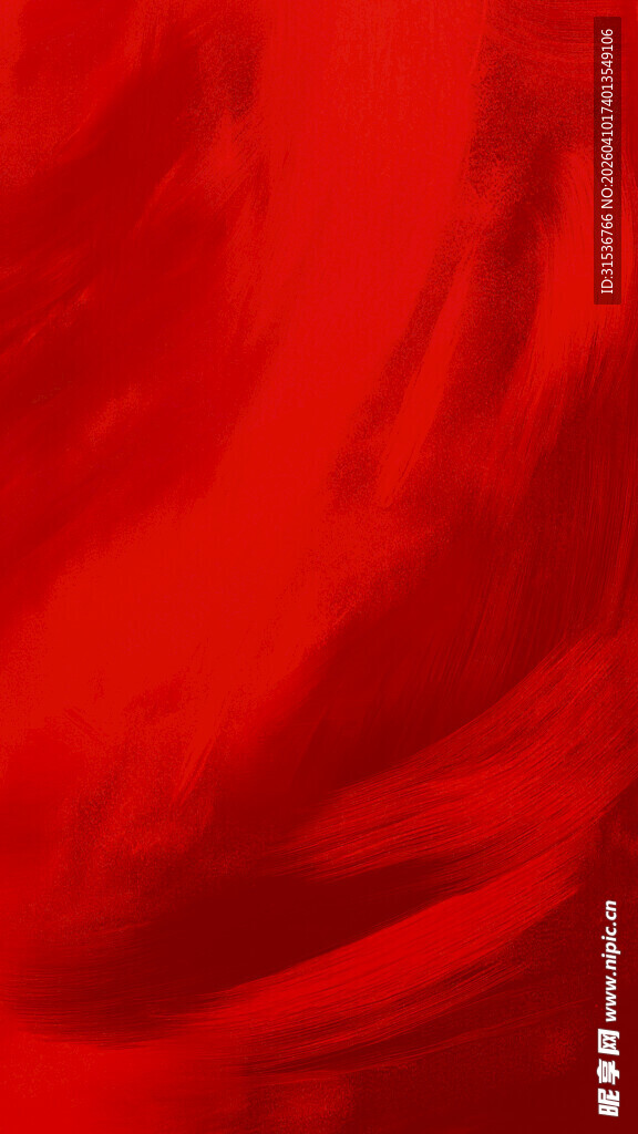 鲜艳红色布料纹理特写