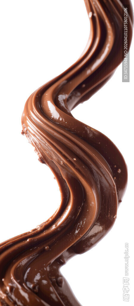 丝滑巧克力酱的优美曲线