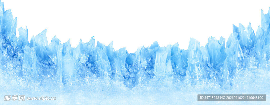 蓝色抽象冰晶图案背景