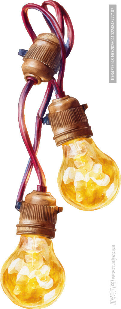 复古风格发光灯泡串