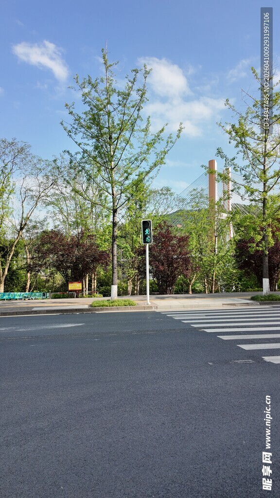 宽阔平整的户外沥青路面
