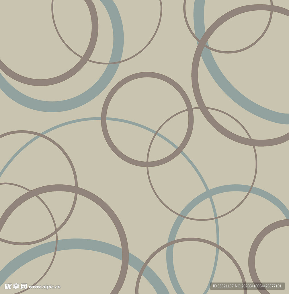 简约圆圈几何地毯地垫图案