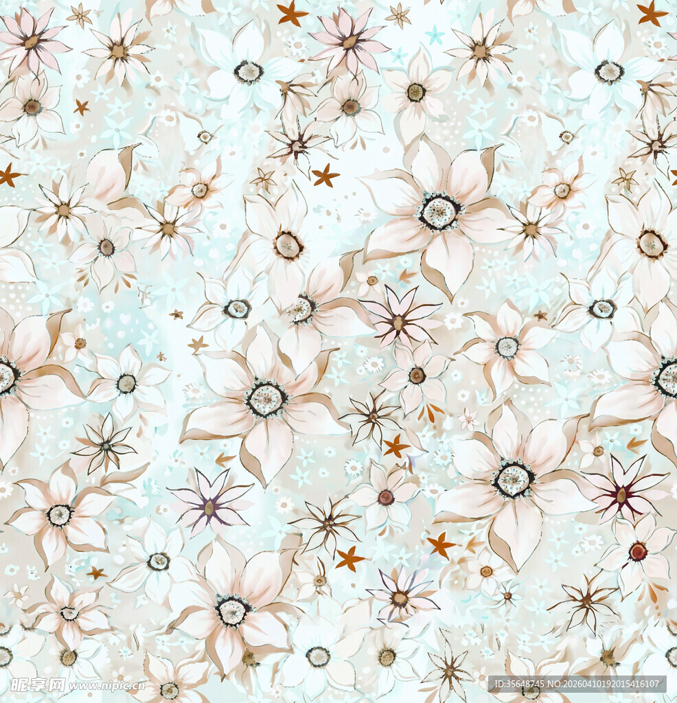 花卉图案背景纹理素材