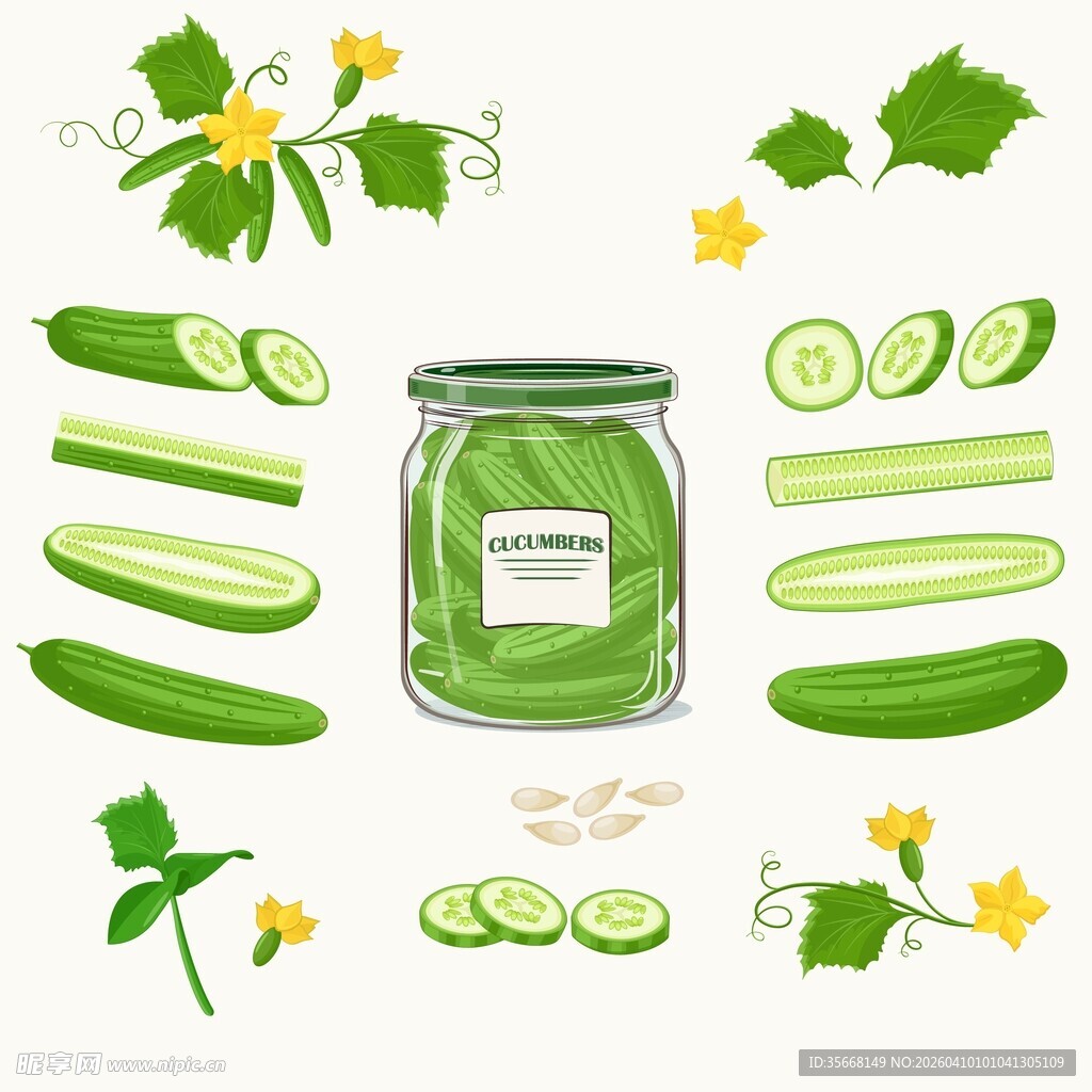 黄瓜卡通素材