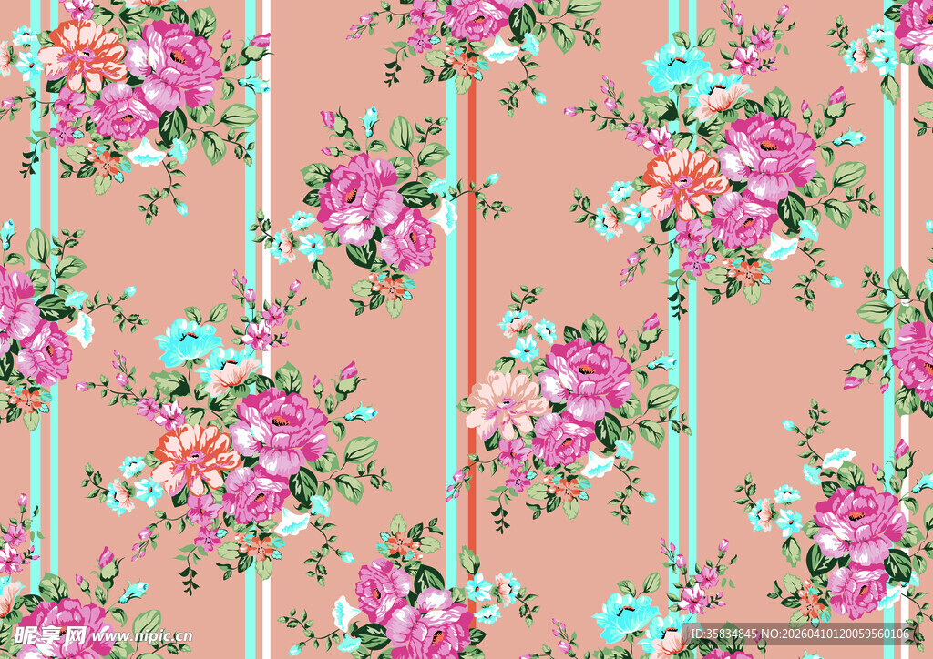 花卉 条纹 图案