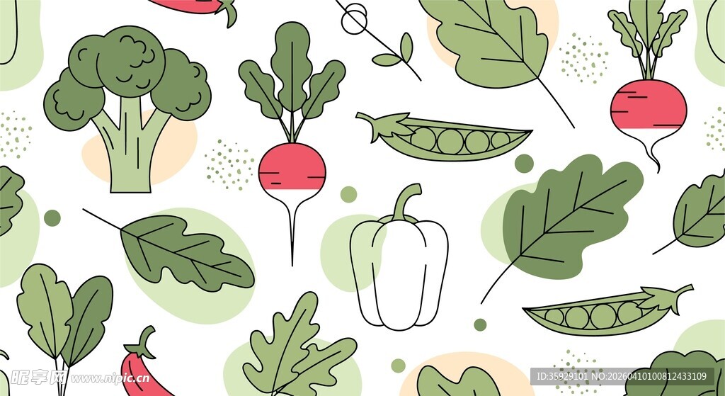 蔬菜图案背景