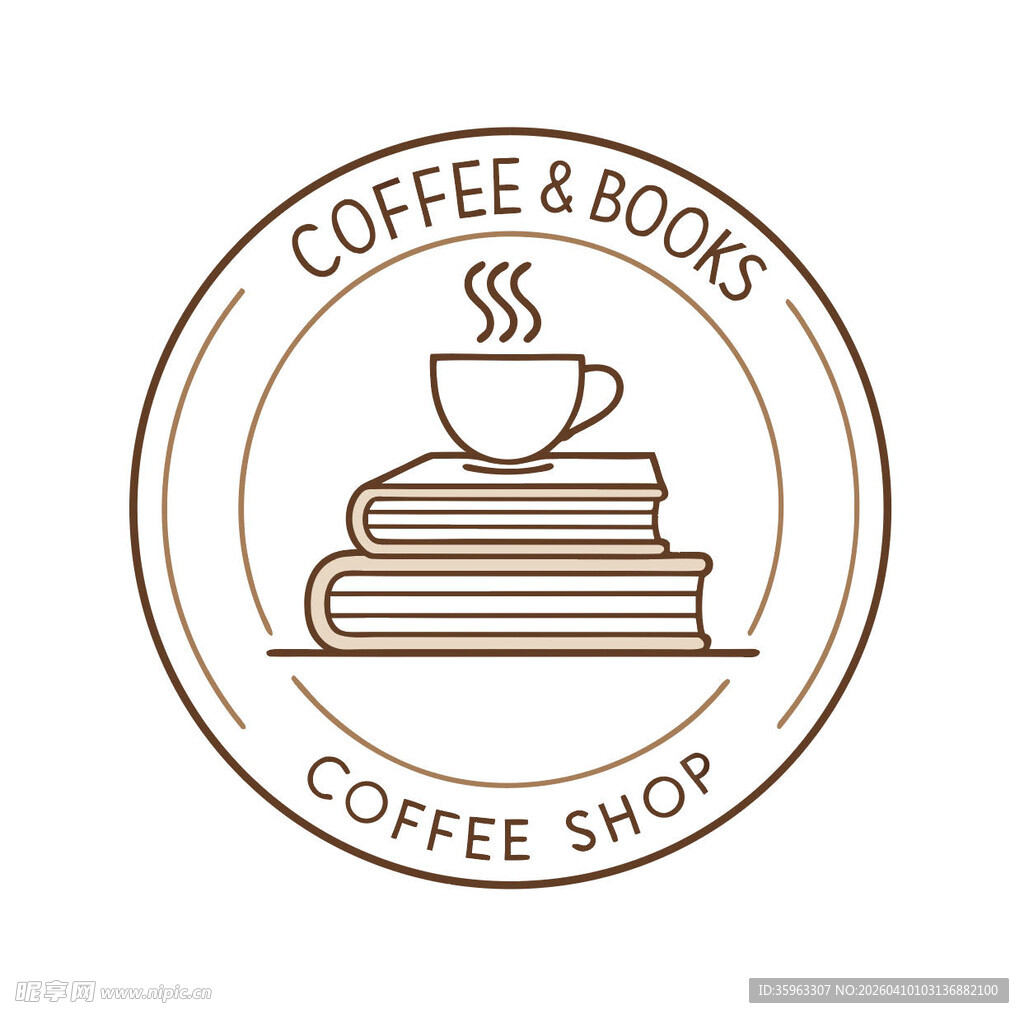 咖啡书店标志设计