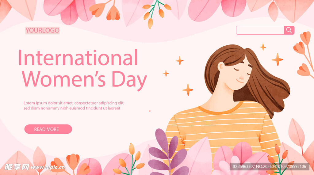 国际妇女节女性插画