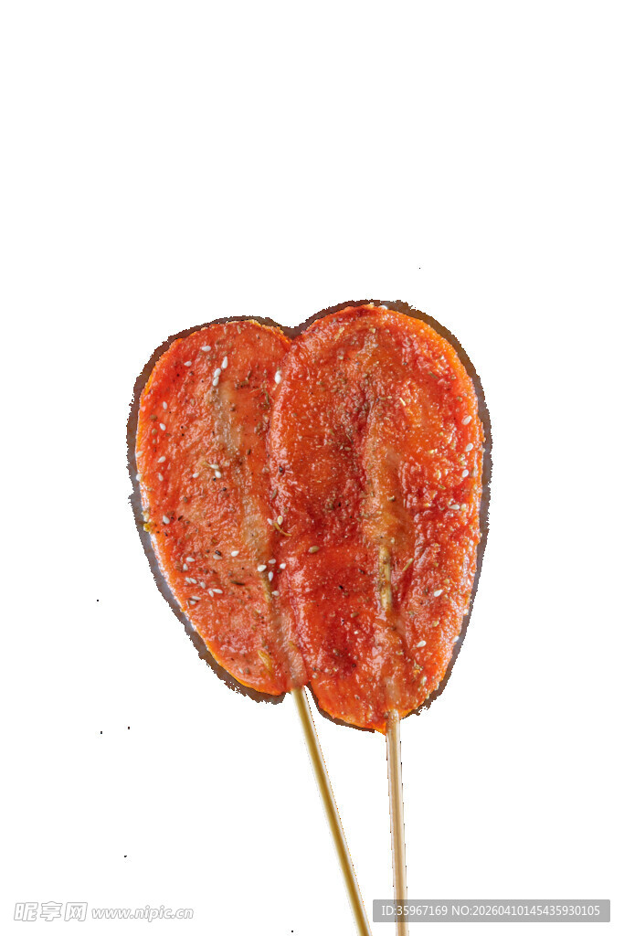 两串心形红薯干