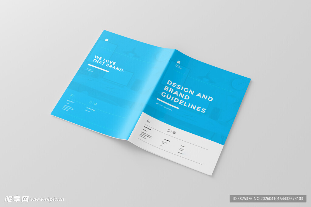 A4宣传册杂志设计展示样机