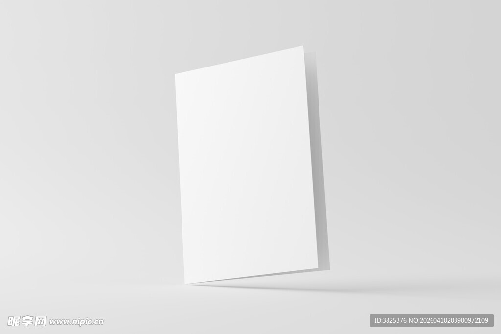 展开的空白卡片设计展示样机