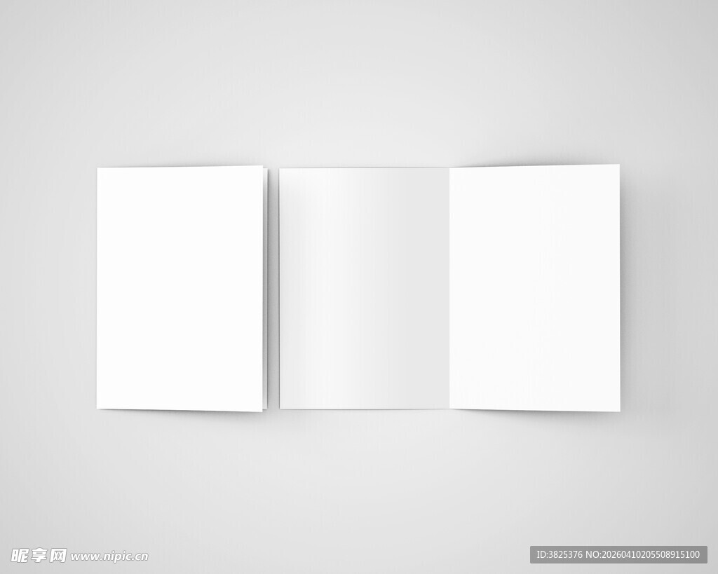 A5空白双折页设计展示样机