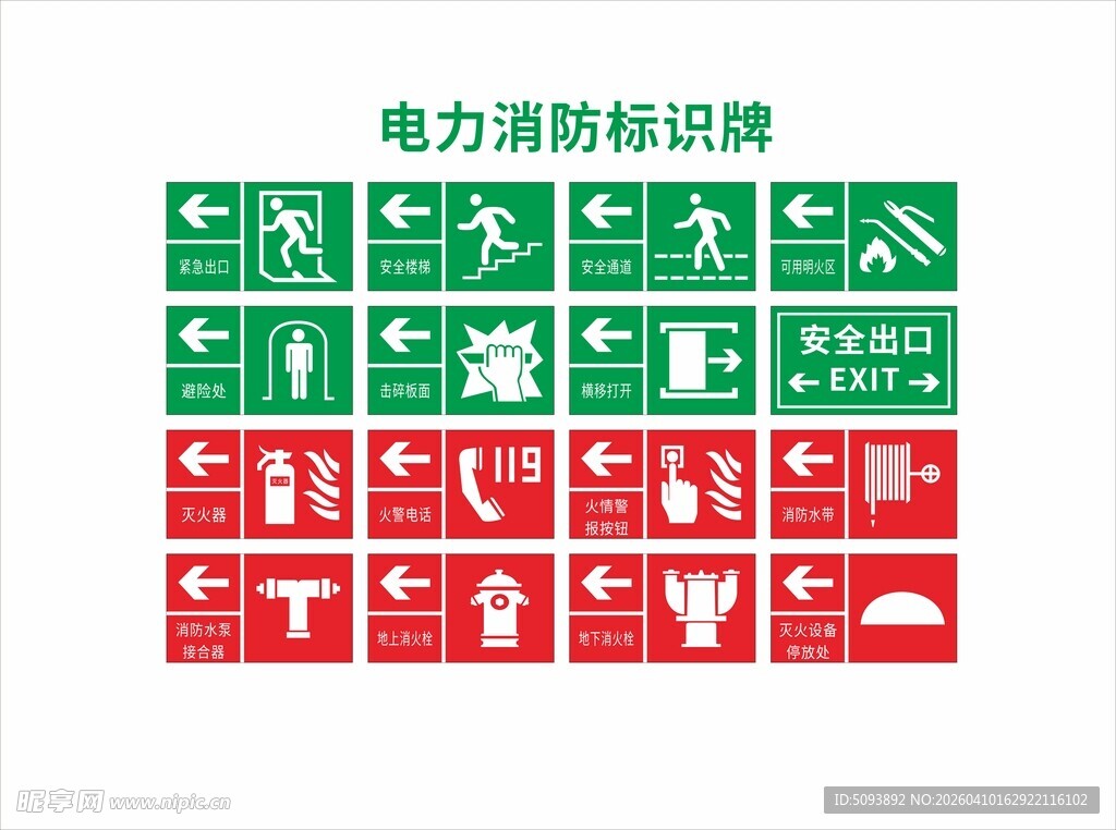 电力消防标识牌集合