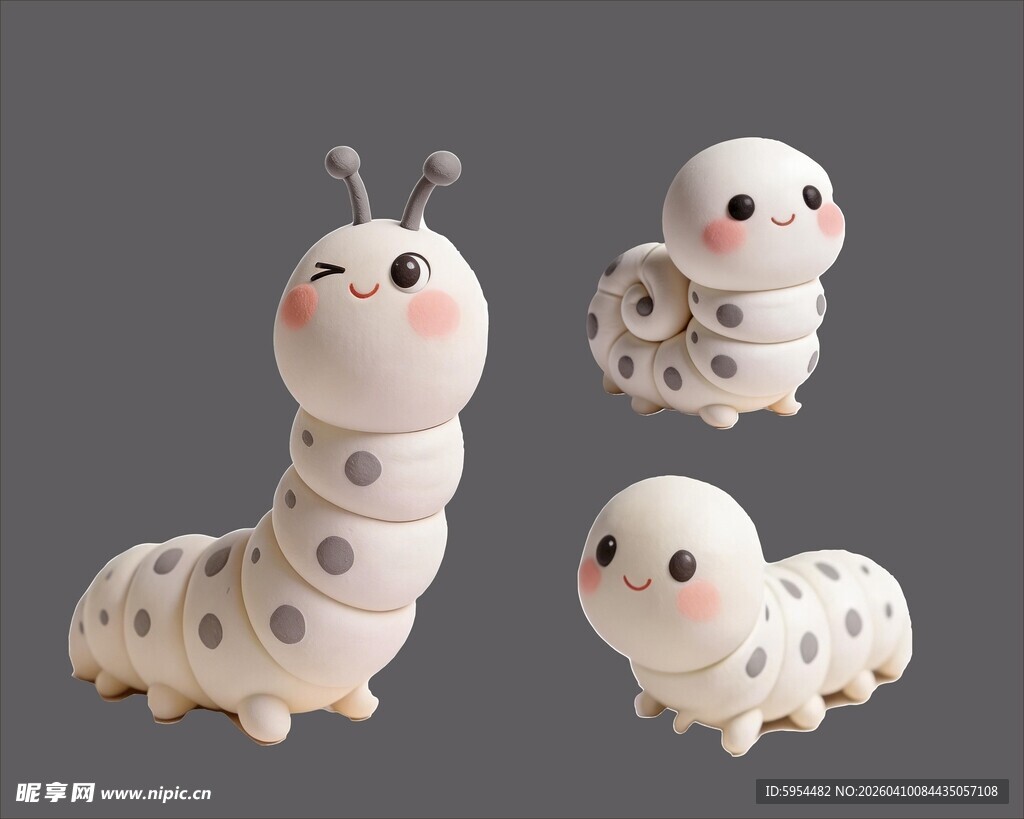 可爱卡通蚕宝宝