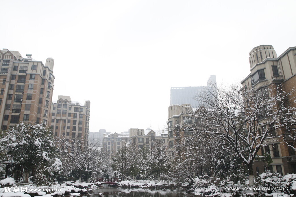 雪后小区景观